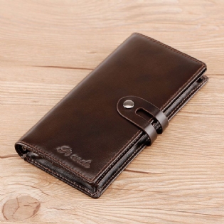 Mænd Bifold Lang Multifunktion Anti-magnetisk Tegnebog Vintage 6.5 Tommer Telefontaske 13 Kort Slot Kort Etui