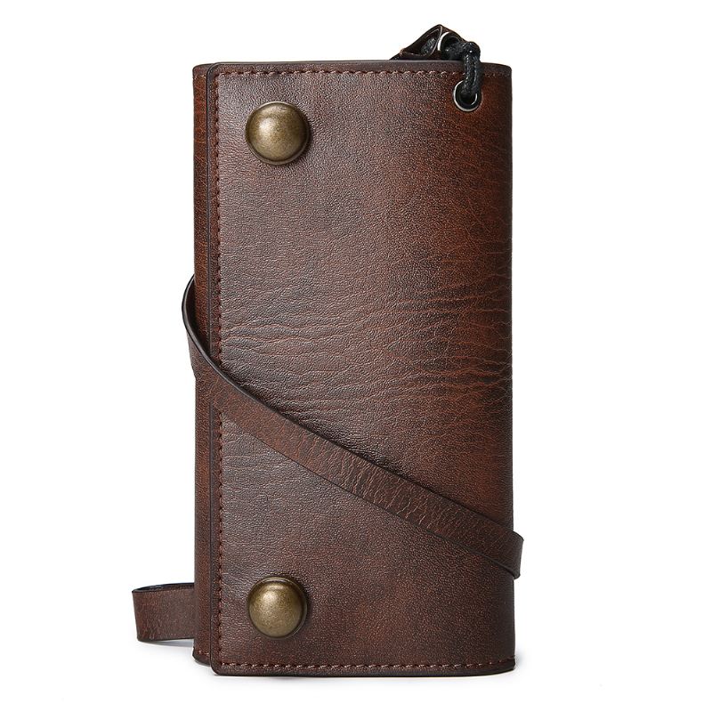 Mænd Casual Trifold Multi-slot Lang Tegnebog Kortholder Kontantholder Clutch Taske