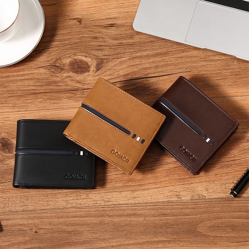 Mænd Horisontal Bifold Blokering Kort Etui Retro Kort Multi-card Slot Kortholder Møntpung Pengeclips Kørekort Tegnebog