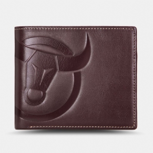 Mænd Horisontale Lodrette Tegnebøger Bifold Anti-tyveri Børste Multi-card Slot Kortholder Pengeclips Koskind Tegnebøger