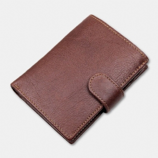 Mænd Kort Anti-magnetisk Ægte Læder Tegnebog Vintage 11 Kort Slot Kort Etui Kørekort Tegnebog