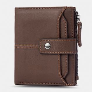 Mænd Kort Bifold Blokering Tegnebog Retro Casual Multi-card Slot Kortholder Koskind Kørekort Tegnebog