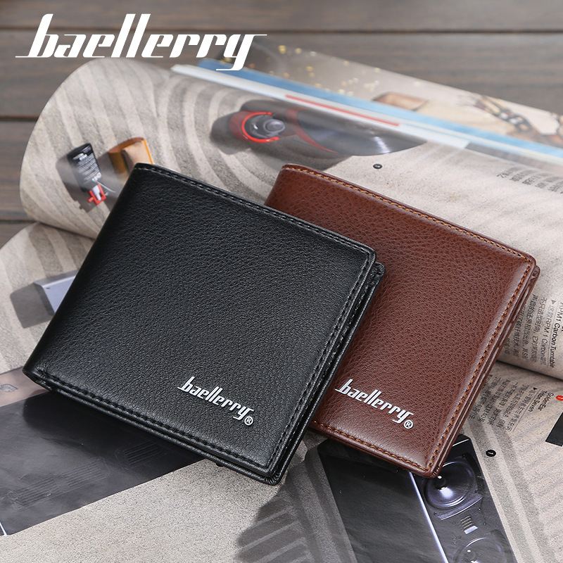 Mænd Pu Læder Bifold Multi Card Slot Retro Business Blød Tynd Tegnebog