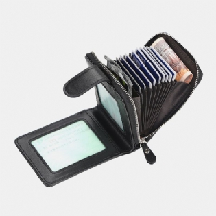Mænd Pu Læder Organ Design Multi-card Slot Retro Money Clip Card Holder Tegnebog