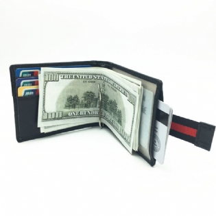 Mænd Slanke Bifold-blokerende Tegnebøger Retro Casual Ægte Læder Kort Multi-card Slot Kortholder Pengeclips