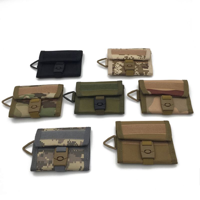 Mænd Tactical Waist Bag Outdoor Pouch Military Molle Wallet Card Holder Med Krog