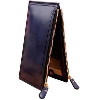 Modehåndtaske Til Kvinder Lang Tegnebog Lynlåslomme Damepung Møntkortholder Clutch Bifold Slank Pung Mønt Kvinde