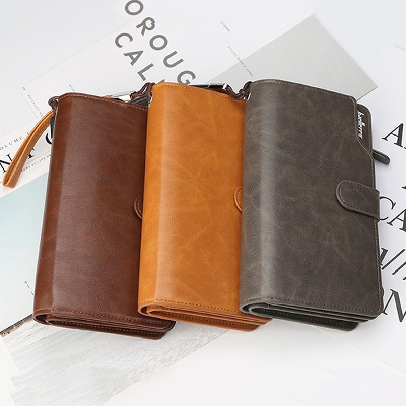 Vintage Stor Kapacitet Business Multi-slots Trifold Tegnebog