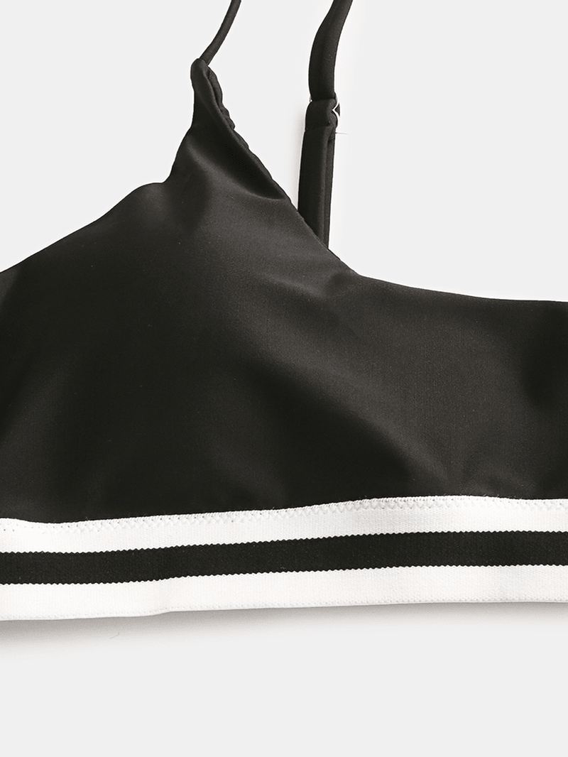 Dame Stribet Trim Badetøj Stringbikini