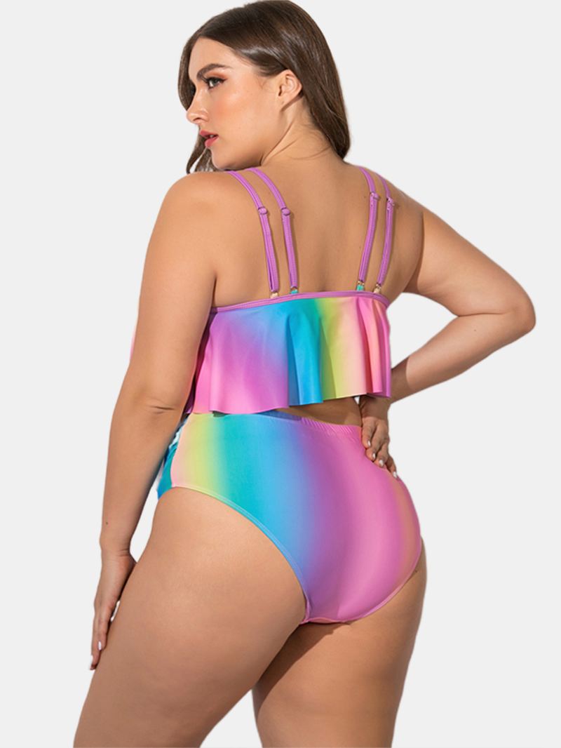 Justerbare Stropper Med Højtaljede Med Tryk Stretchy Tankinis
