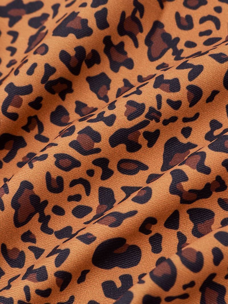 Kvinder Animal Med Tryk Bandeau Backless Bikinithong Badedragt