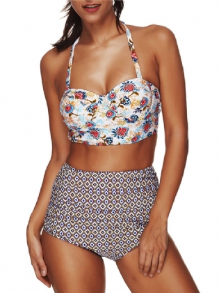 Rygløs Top Stretchy High Rise Trusser Tankinis Badetøj