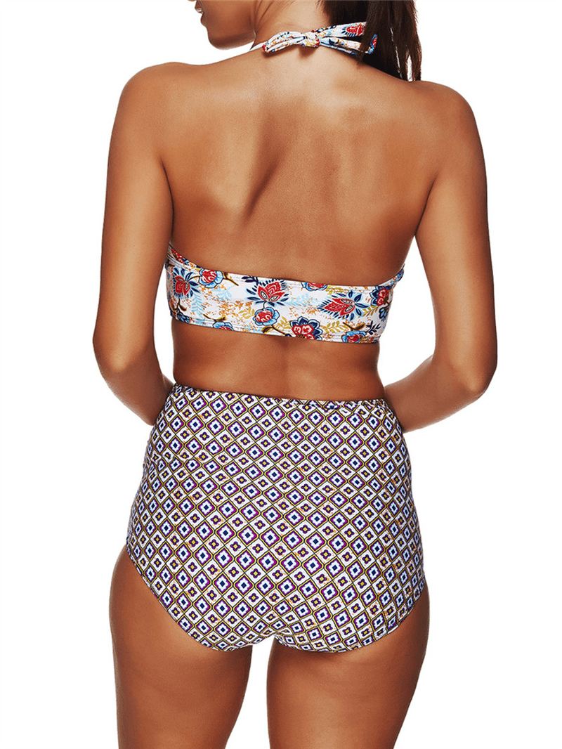 Rygløs Top Stretchy High Rise Trusser Tankinis Badetøj
