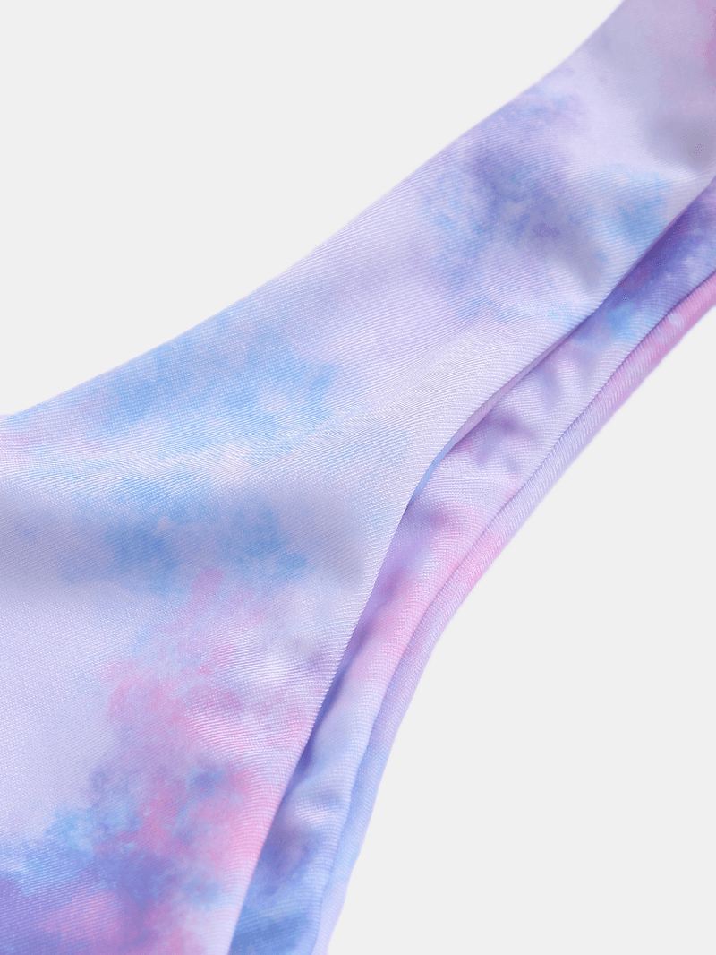 Tie Dye Kvinder Trekant Spaghetti Straps Bikini Backless Badetøj