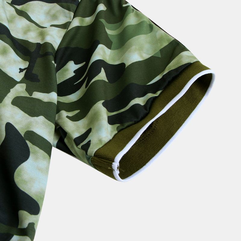 Casual Skjorter Med Sommercamouflagetryk Til Mænd