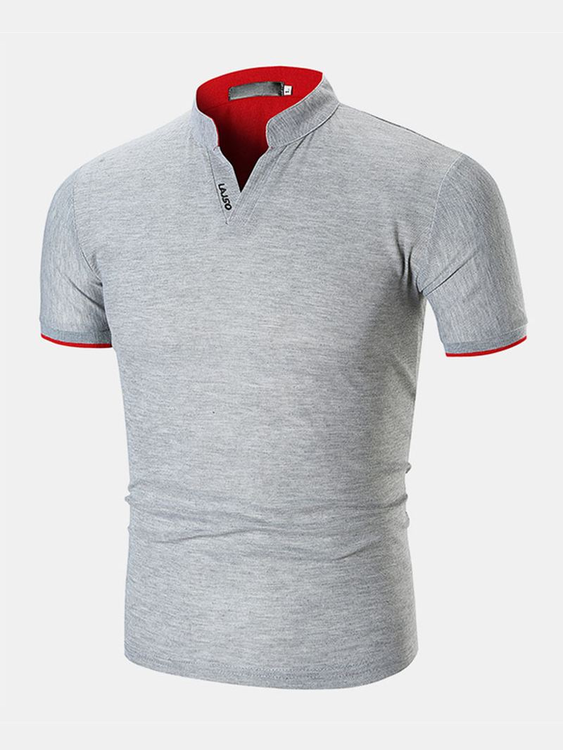 Herre New Youth Mode Loose Stand Collar Tide T-shirts