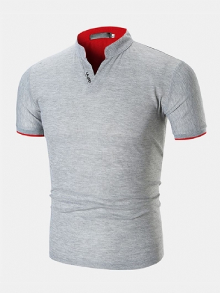 Herre New Youth Mode Loose Stand Collar Tide T-shirts