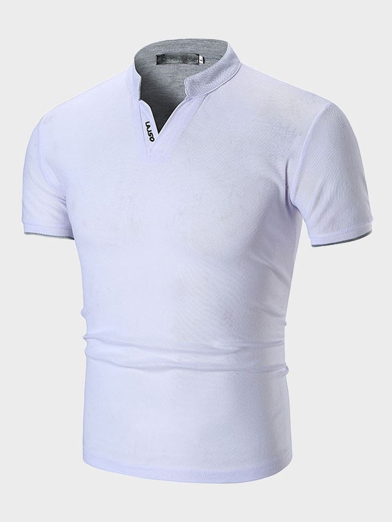 Herre New Youth Mode Loose Stand Collar Tide T-shirts