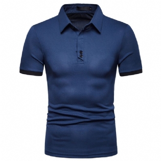 Herre Summer Casual Business Stilfulde Basic Golfskjorter