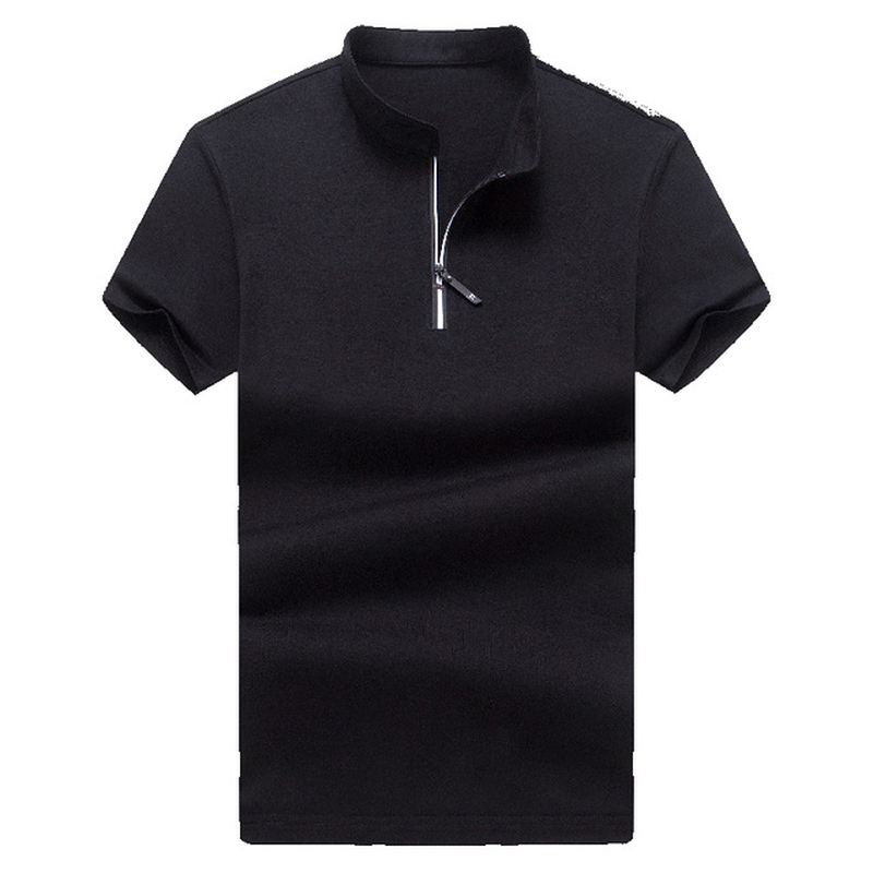 Kortærmede Slim Lapel Casual T-shirts Til Mænd