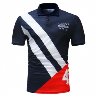 Mode Stripe Bogstaver Trykt Mode Toppe T-shirts