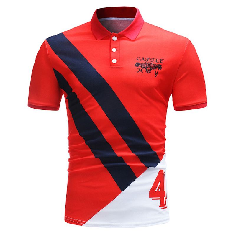 Mode Stripe Bogstaver Trykt Mode Toppe T-shirts