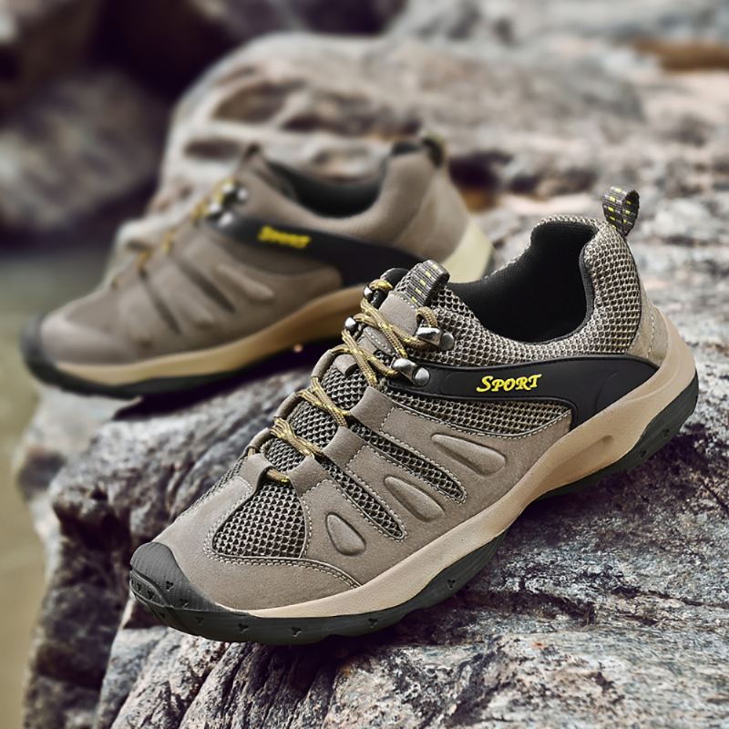 Åndbare Udendørs Vandresneakers Til Mænd