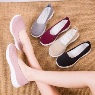 Dame Mesh Åndbar Let Slip På Lazy Casual Flat Walking Sko