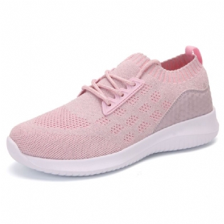 Kvinder Casual Åndbar Strikket Letvægts Skridsikre Sneakers