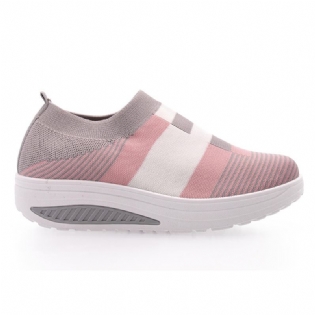 Kvinder Casual Sok Sko Åndbar Mesh Platform Sneakers