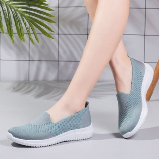 Kvinder Komfortable Mesh Slip On Pattern Sport Walking Sko