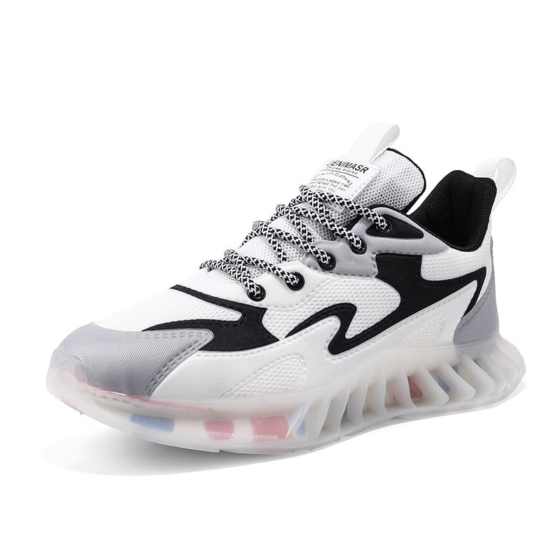 Mænd Åndbar Blød Jelly Sole Mesh Splejsning Farve Crush Casual Sports Sneakers