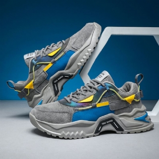 Mænd Åndbar Blød Sål Skridsikre Farvesplejsning Sports Chunky Casual Sneakers