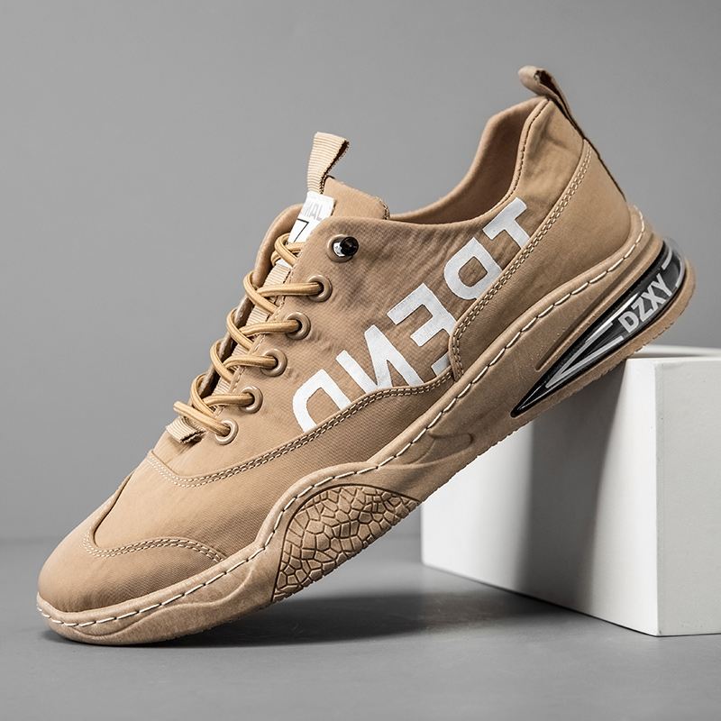 Mænd Åndbar Skridsikker Blød Bund Snørebånd Trendy Sports Casual Court Sko