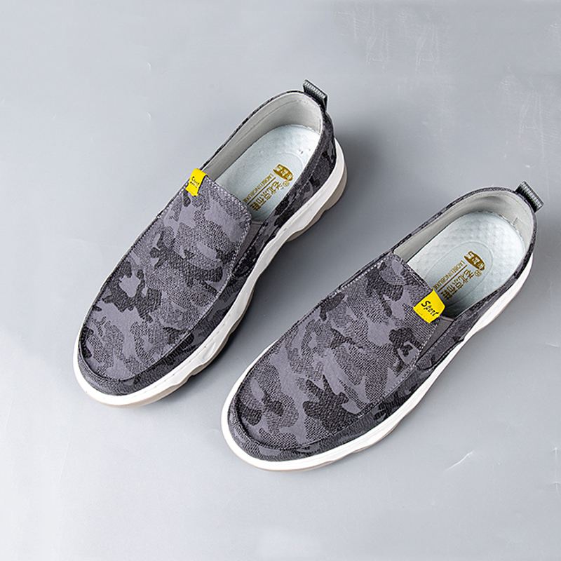 Mænd Canvas Åndbar Blød Sål Brief Casual Gamle Peking Stofsko