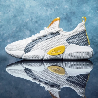Mænd Colorblock Mesh Stof Åndbar Sport Casual Running Sneakers