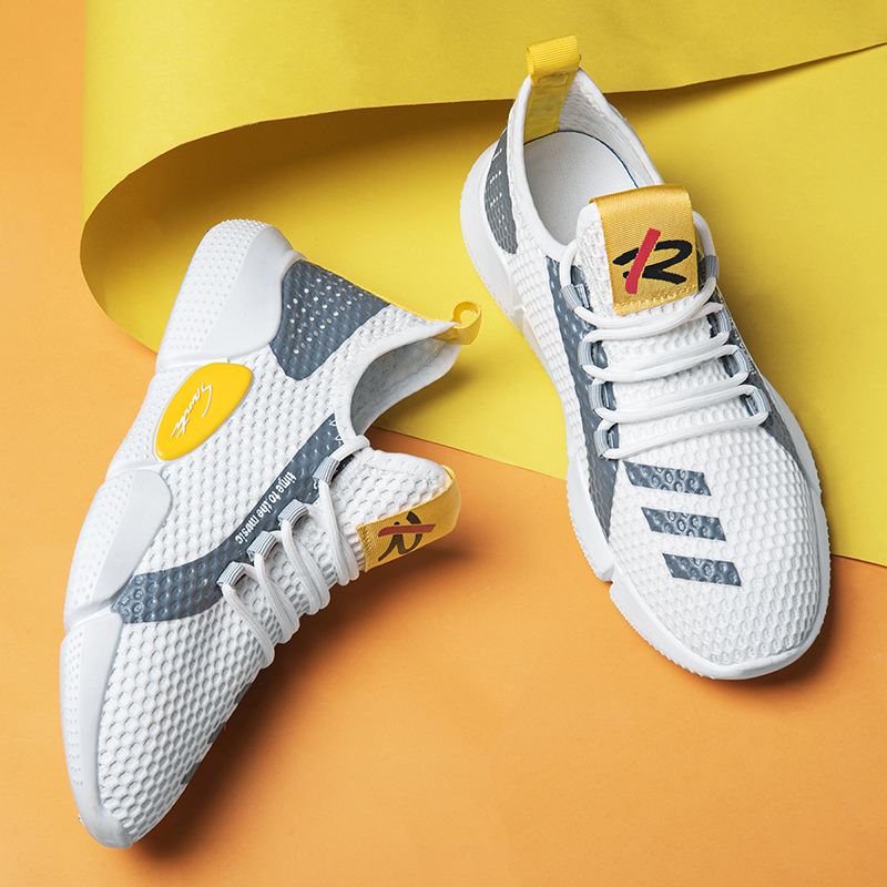 Mænd Colorblock Mesh Stof Åndbar Sport Casual Running Sneakers