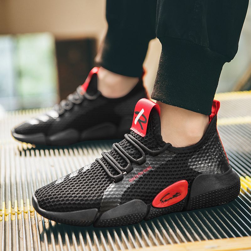 Mænd Colorblock Mesh Stof Åndbar Sport Casual Running Sneakers