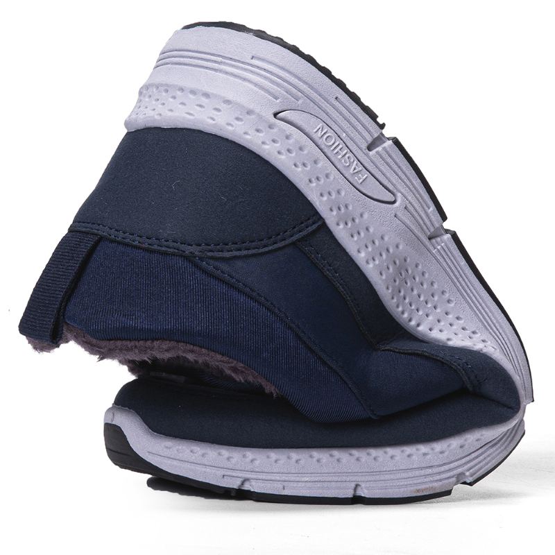 Mænd Soft Sole Skridsikker Plus Velvet Thicken Varme Udendørs Løbesko
