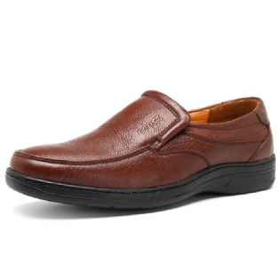 Mænd Ægte Læder Komfortabel Slip On Oxfords