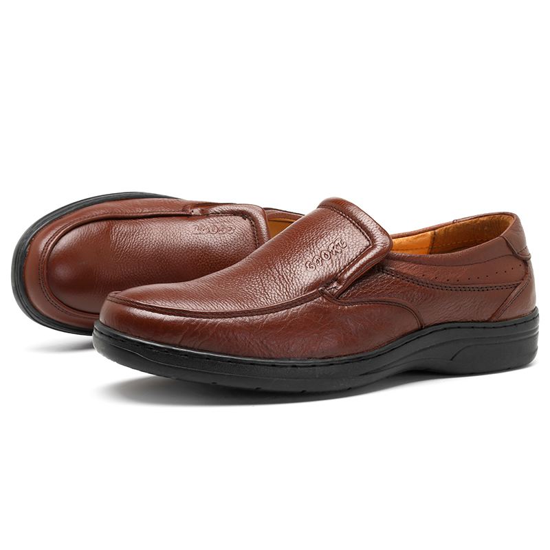Mænd Ægte Læder Komfortabel Slip On Oxfords