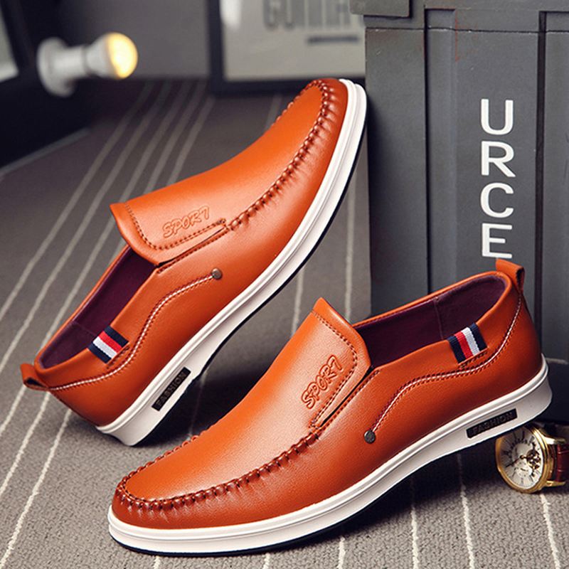 Mænd Casual Ægte Læder Flats Oxfords