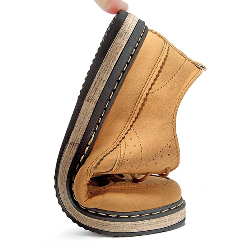 Mænd Casual Retro Britisk Stil Læder Brogue Oxfords Sko