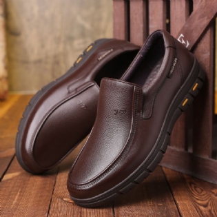 Mænd First Layer Kohud Slip-on Skridsikre Business Dress Sko