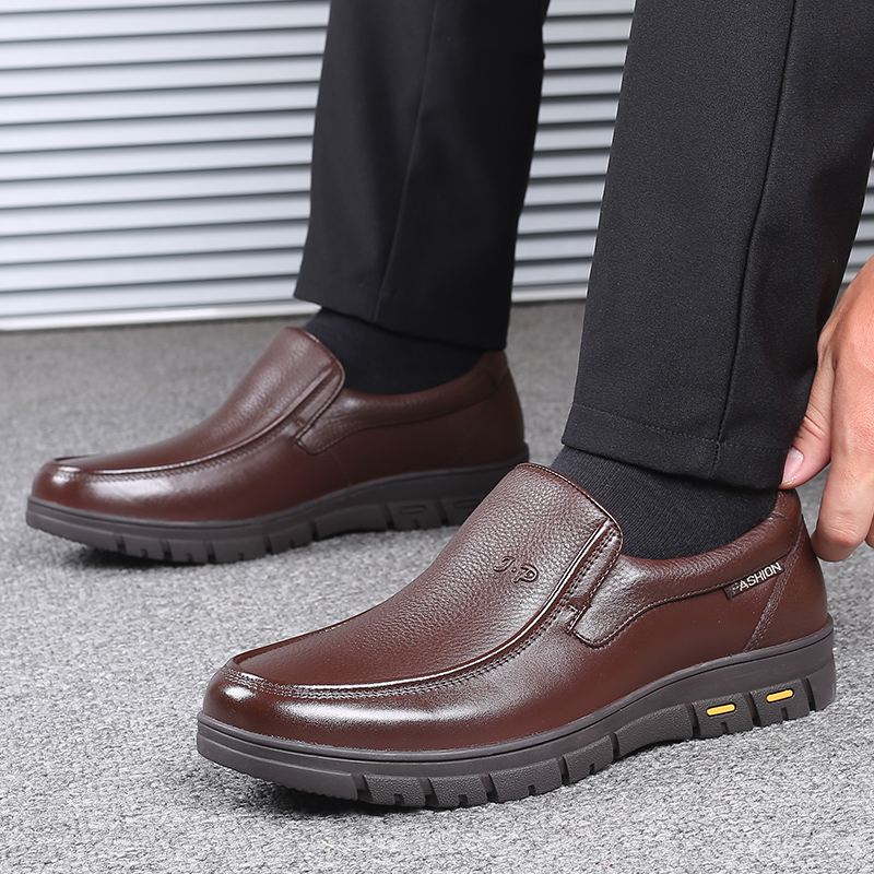 Mænd First Layer Kohud Slip-on Skridsikre Business Dress Sko