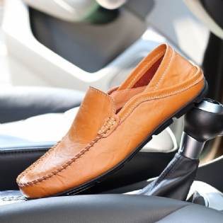Mænd Håndsyning To-vejs Blød Walking Casual Læder Flats