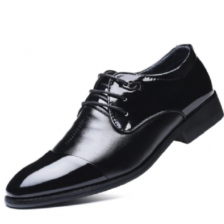 Mænd Spidstå Åndbar Skridsikker Snøresko Klassisk Business Dress Sko