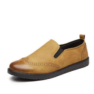 Mænds Business Casual Loafers Chelsea Slip On Work Dress Håndsyede Sko