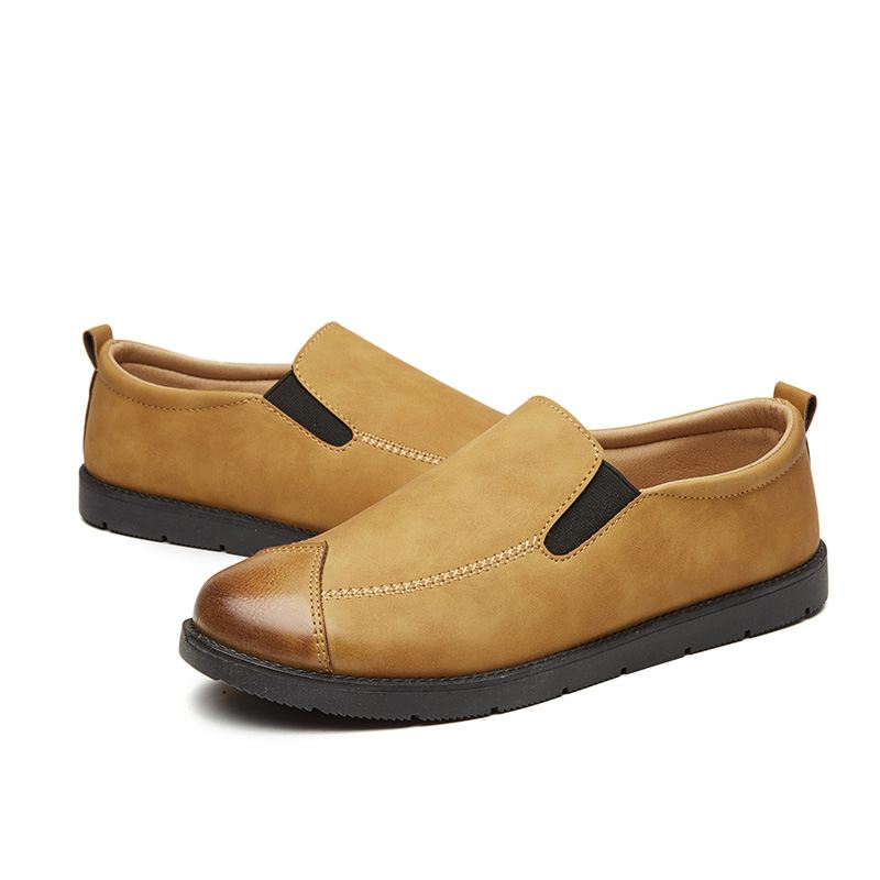 Mænds Business Casual Loafers Chelsea Slip On Work Dress Håndsyede Sko