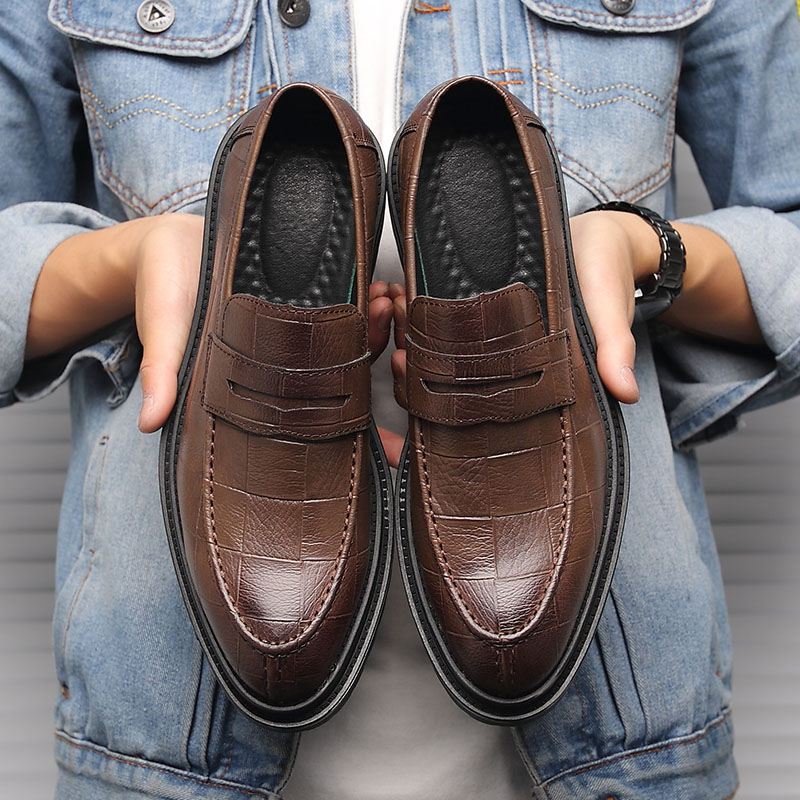 Microfiber Læder Casual Business Oxfords